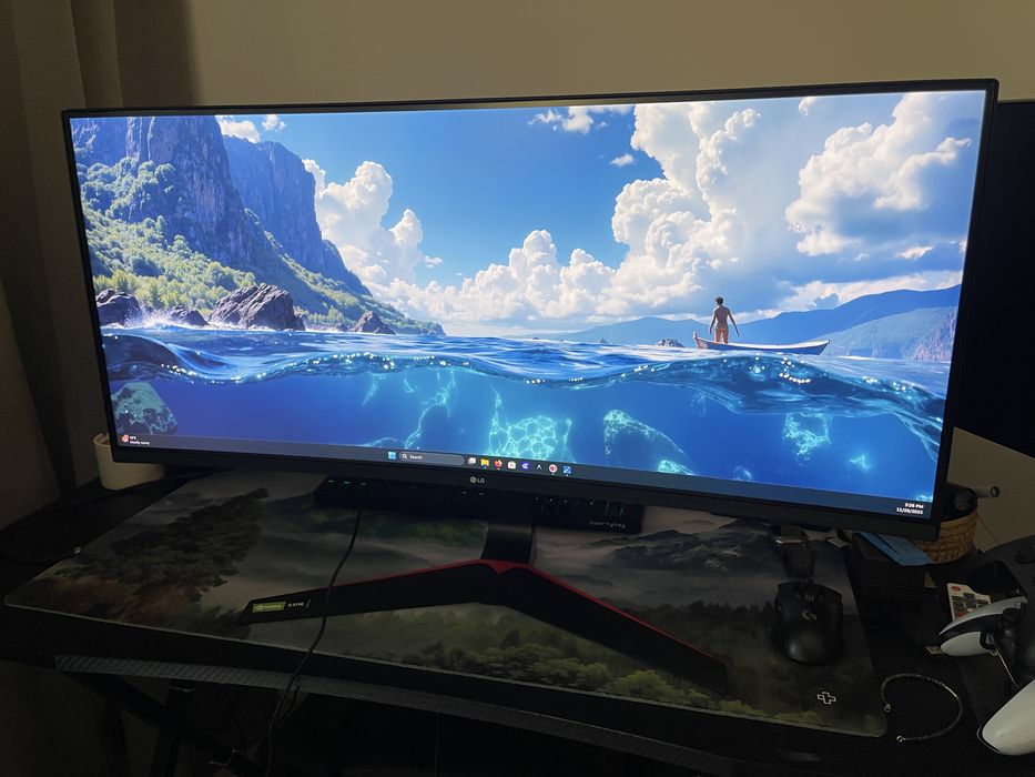 Monitor LG LED IPS 34” Full HD 144hz, G-Sync ultrawide gaming curbat