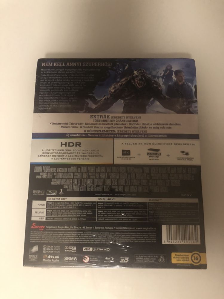 Vand Venom steelbook blu ray 4K+3D+2D sigilat