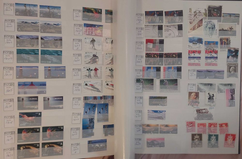 Clasor format A4 cu timbre straine Norvegia+Bonus