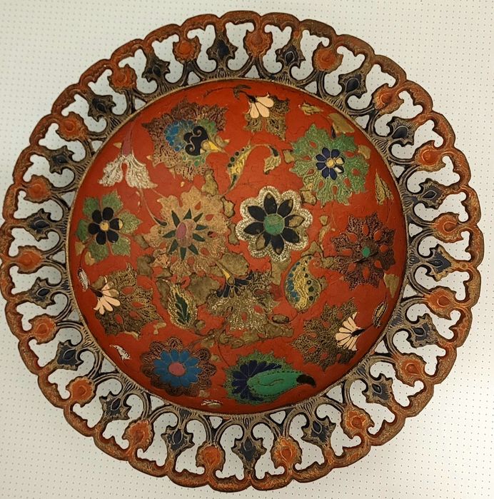 Vase alama emailata, vechi,India