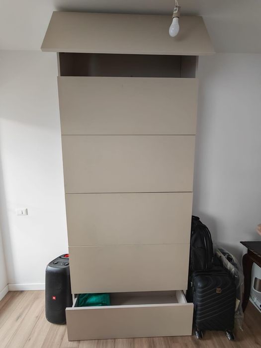 Bibliotecă modulară / mobilă living / dulap – 2 piese