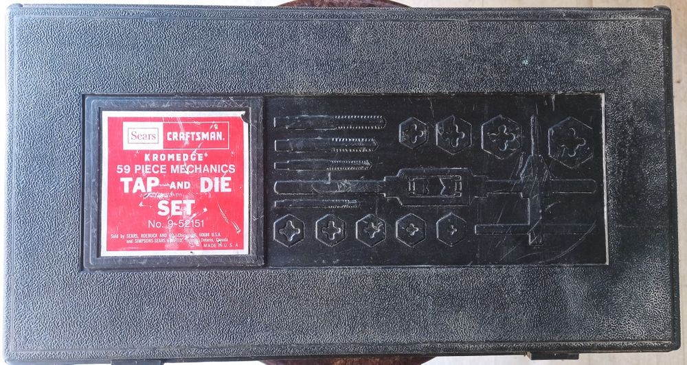 Набор дюймовых метчиков и плашек CRAFTSMAN (США)