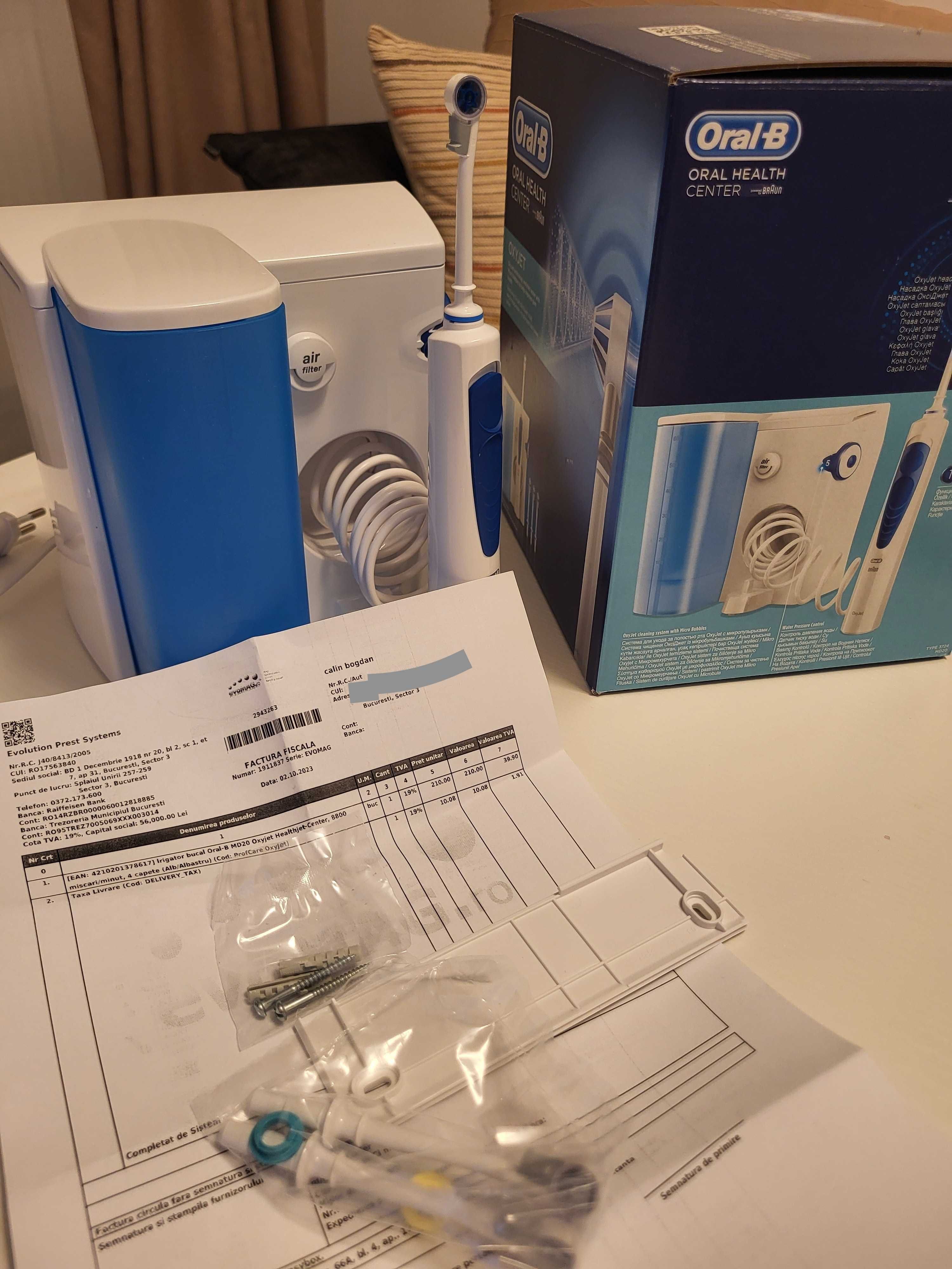 Irigator bucal Oral-B OxyJet MD20, in garantie, foarte putin folosit