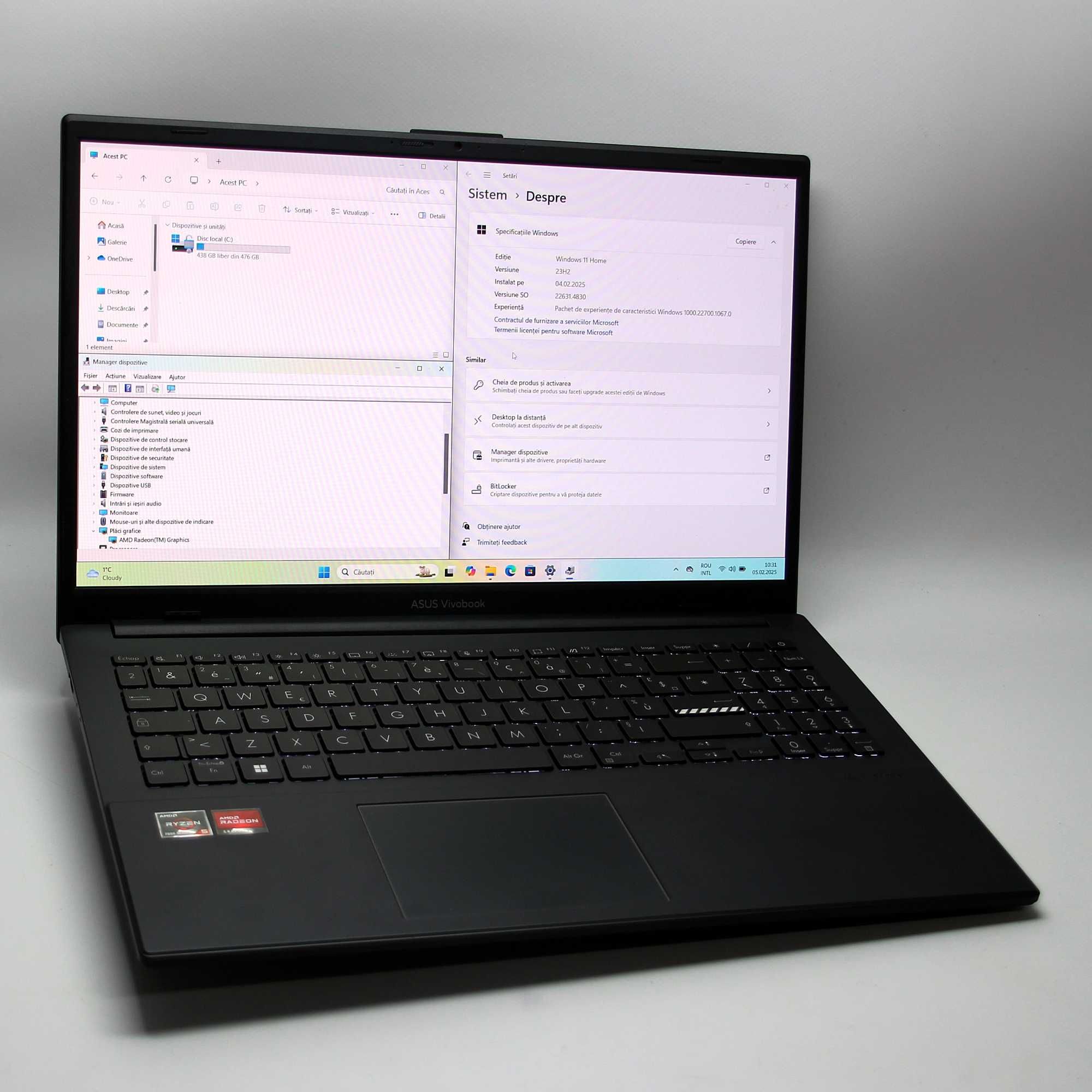 ASUS Vivobook, Ryzen 5 7520U, 512Gb/8Gb RAM - Amanet FRESH Galati