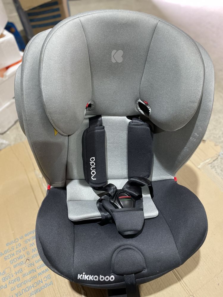 Scaun auto cu isofix 0-36 kg 4 KikkaBoo Ronda Light Grey