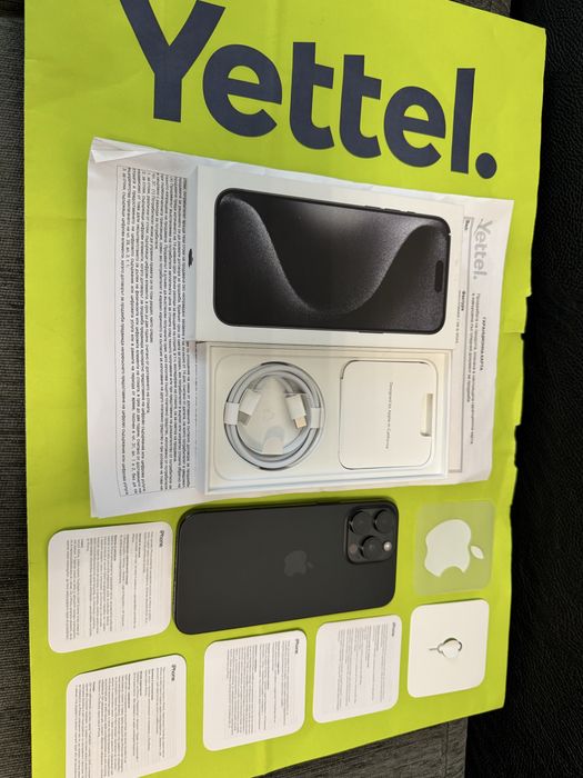 КАТО НОВ 1TB iPhone 15 Pro Max Yettel Гаранция 2026 Black / Черен