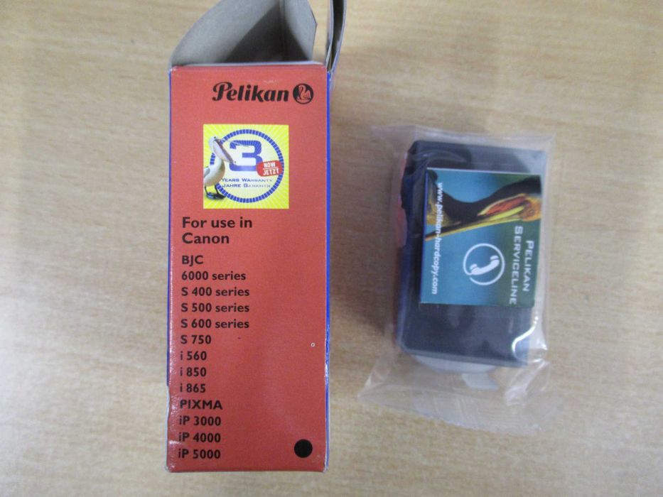 Cartuș negru sigilat Pelikan C11 27ml pt Canon BjC 6000, Pixma iP 4000