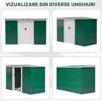 Outsunny casuta pentru unelte gradina, 277x130x173cm, verde