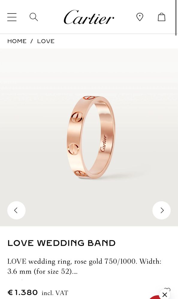 Кольцо унисекс cartier