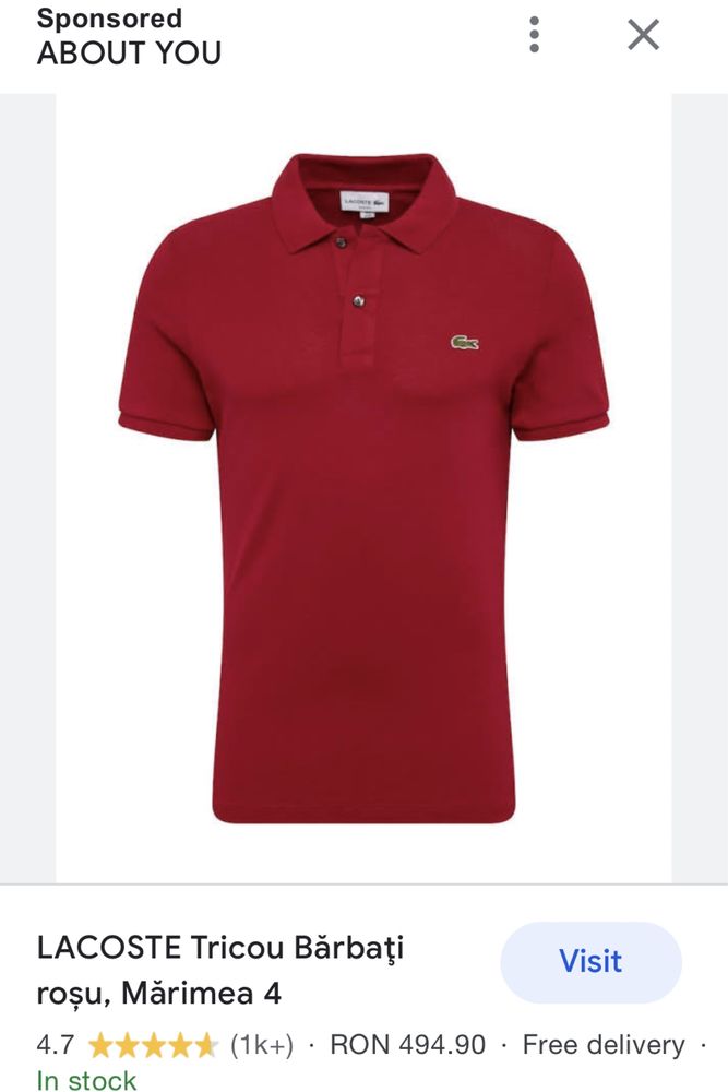 Tricou Polo Lacoste