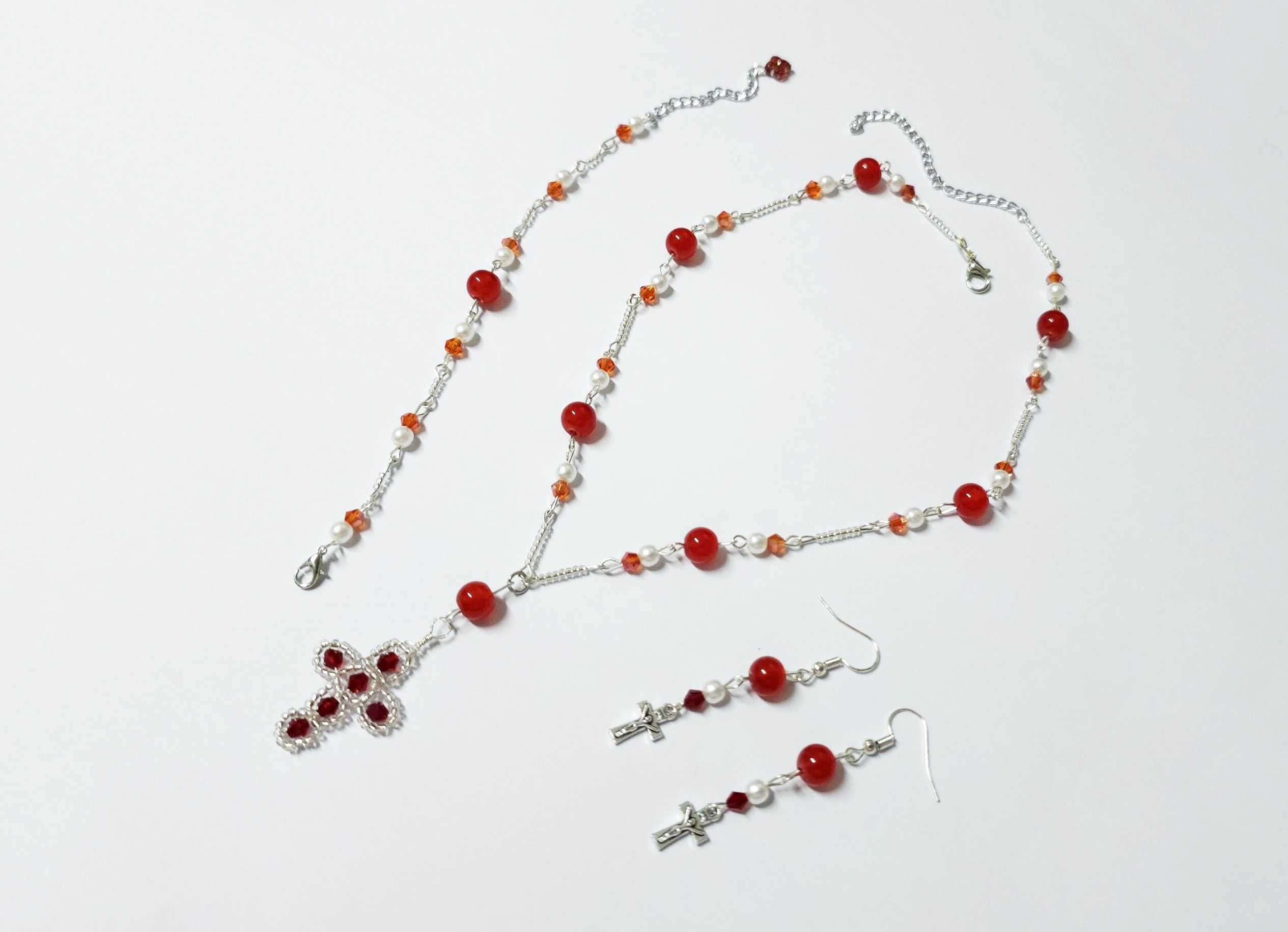 Seturi cruciulite, multe culori, colier, bratara, cercei, cruci unicat