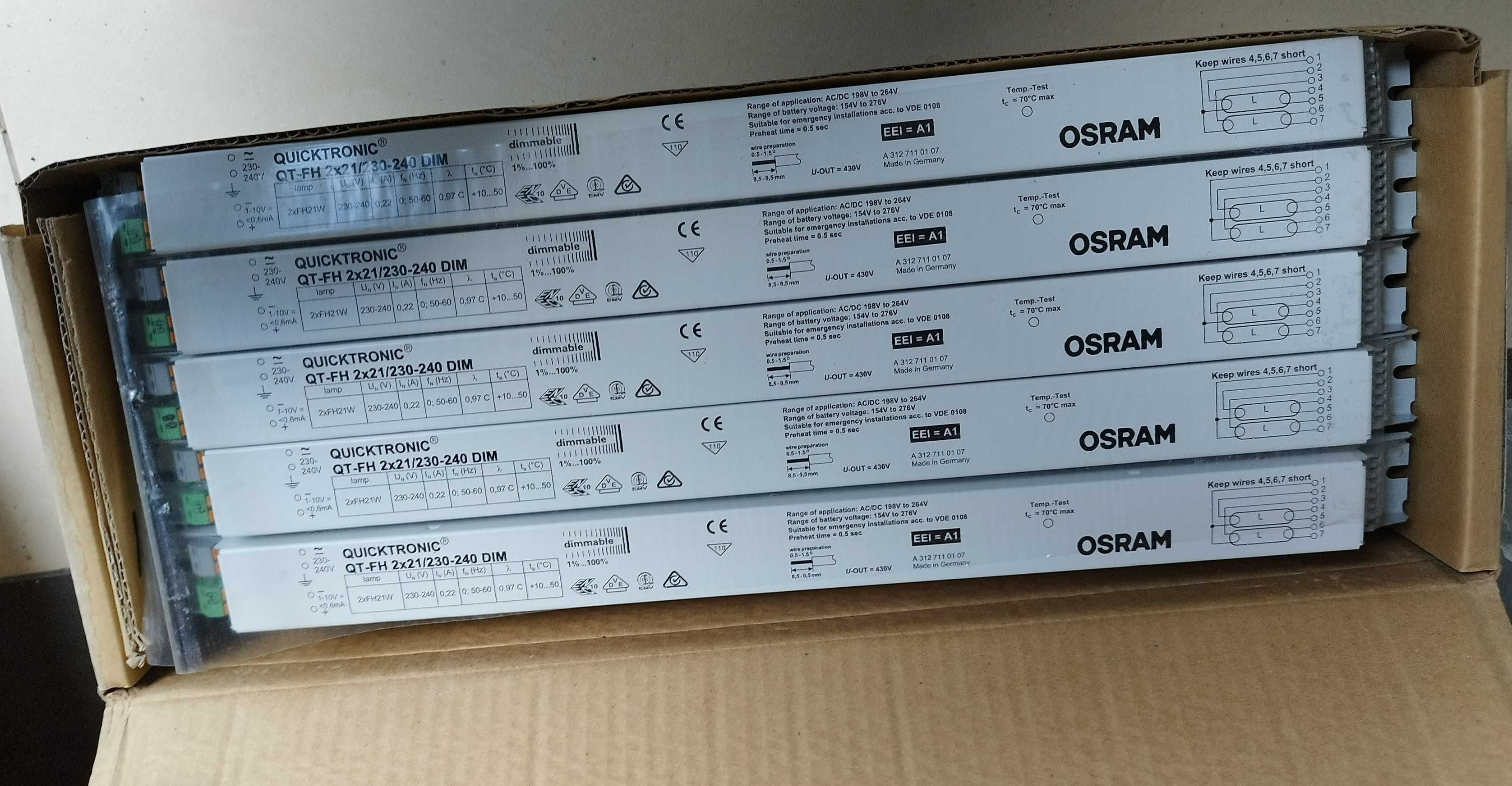 Електронно запалване / баласт Osram Quicktronic QT-FH 2x21/230-240 DIM