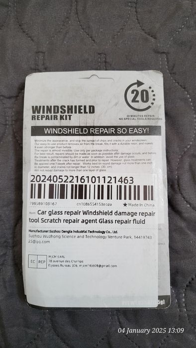 Kit Reparatie Parbriz Auto, Ciobitura, Fisura, Lovitura, Zgarietura