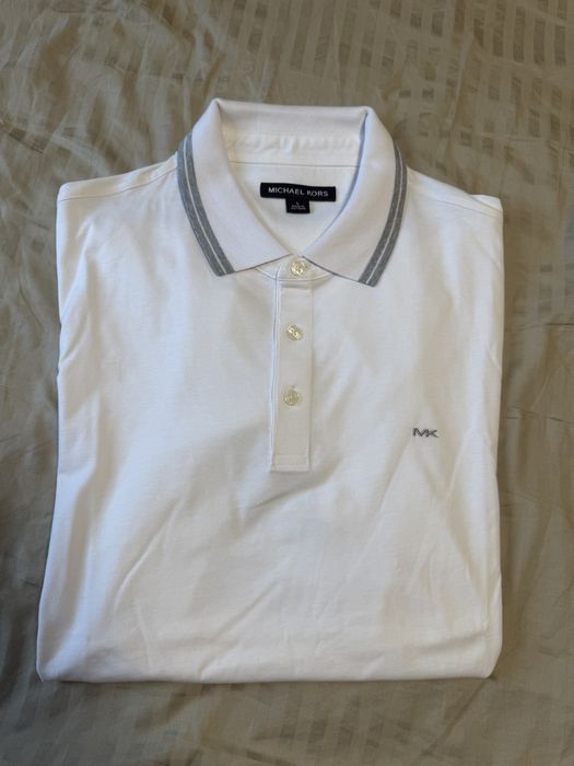 Tricou polo alb, Michael Kors, L