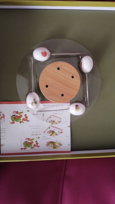 Set aperitiv mediteranean portelan și bambus