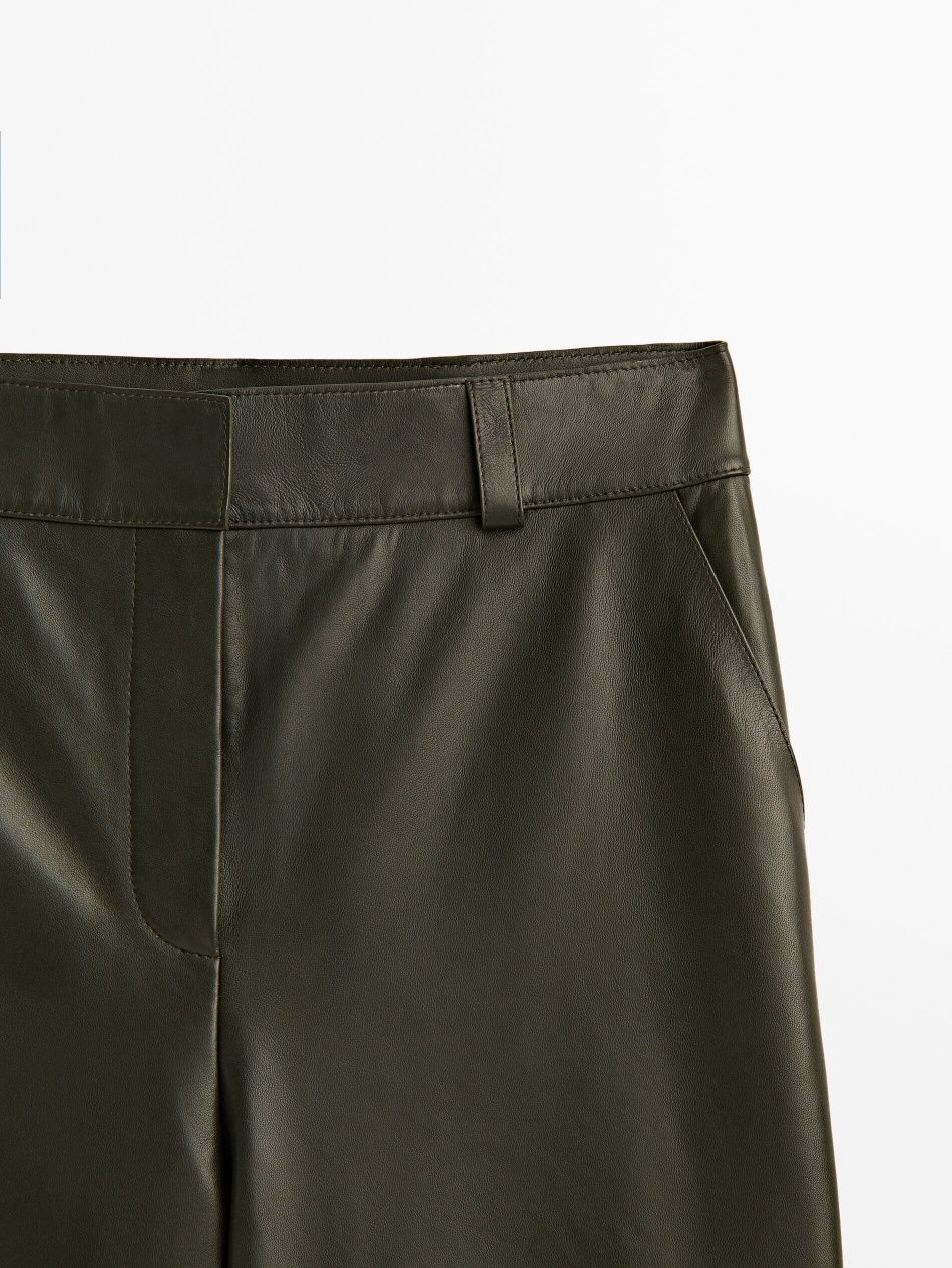 Pantaloni Massimo Dutti piele