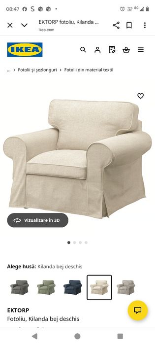 Vand canapea și 1 fotoliu Ikea  EKOTRP