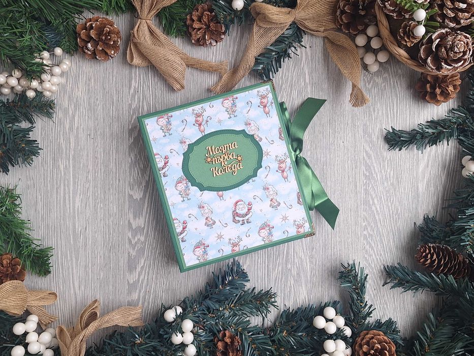 Коледен, скрапбук албум "Елфче", ръчна изработка /63.18-19