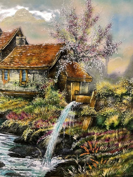 Картина-емайл на медна основа,Лимож,Франция