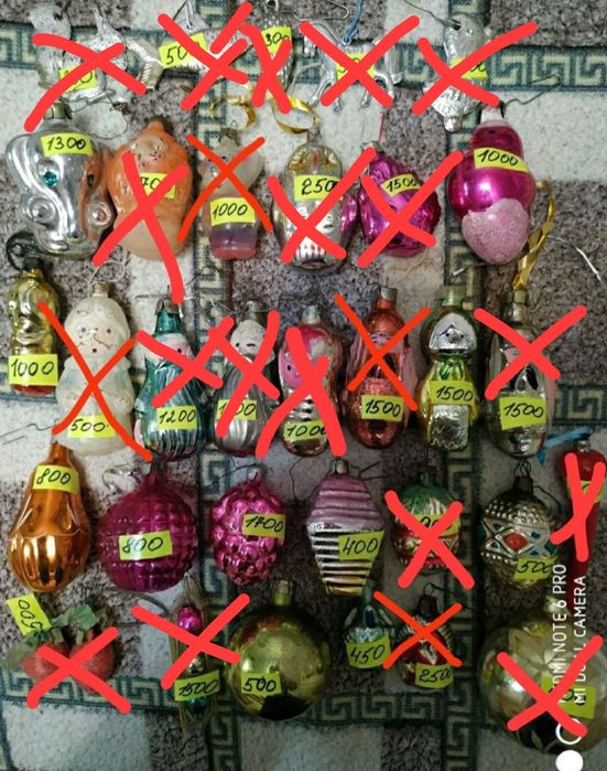 Советские ёлочные игрушки на ёлку СССР