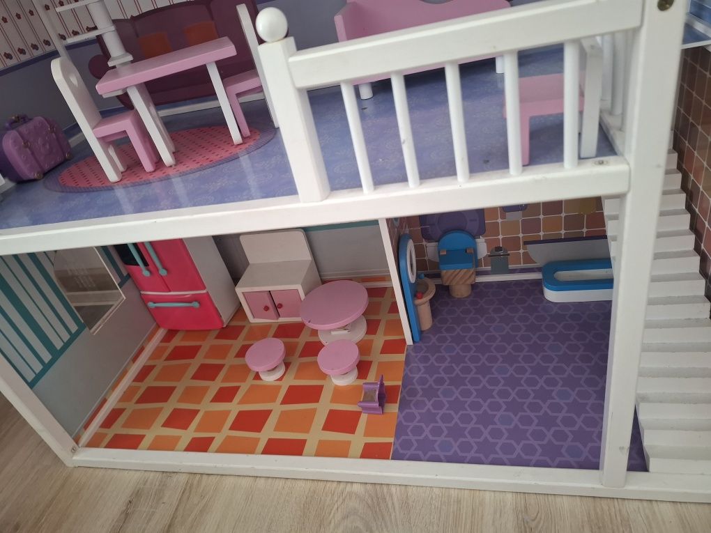Casa păpuși 123 cm din lemn