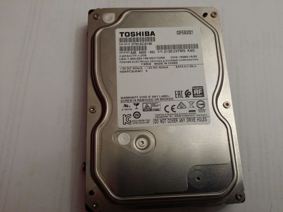 Hard disc HDD Toshiba 1 TB SATA 3 6 Gb/s