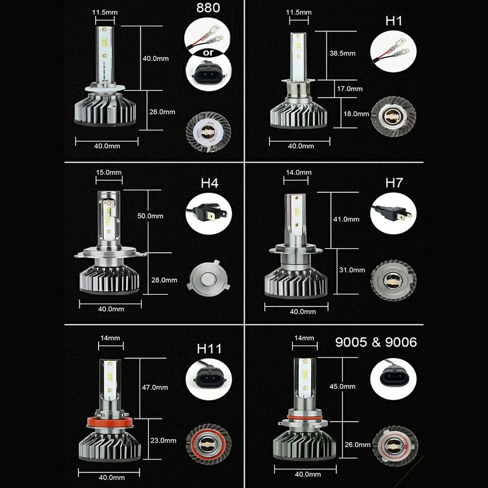 Becuri Led H11 Canbus auto Zes 6000K 20000LM