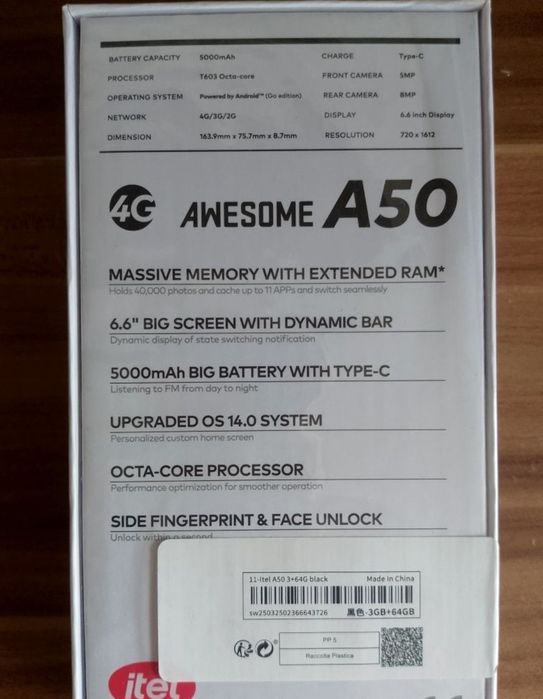 Смартфони UMIDIGI G9A и Item a50 черни.