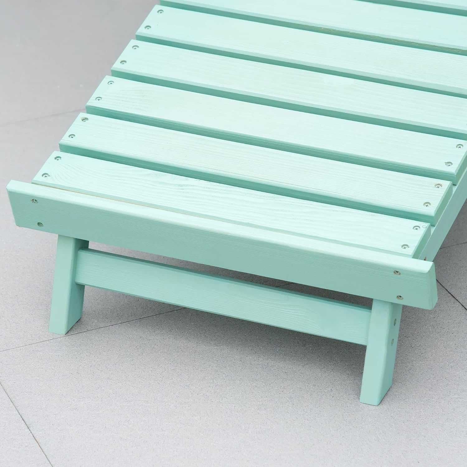 Scaun pliabil Adirondack din lemn de pin ,cu functie de sezlong ,verde