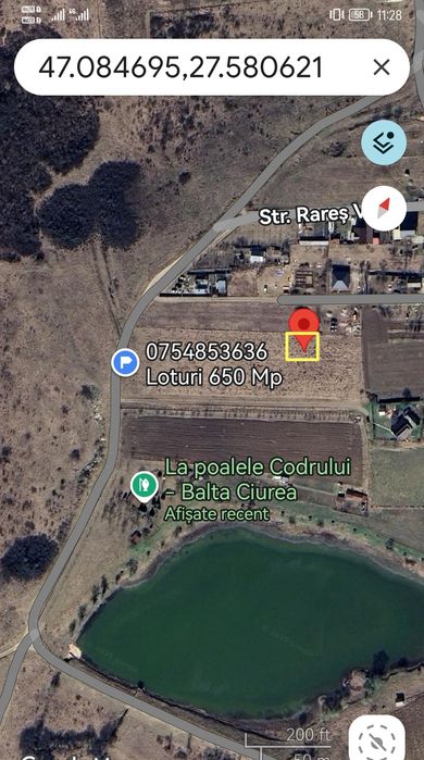 Bucium, 750 mp INTRAVILAN-PERFECT PLAN , 17 euro/MP, 6 km din Iași