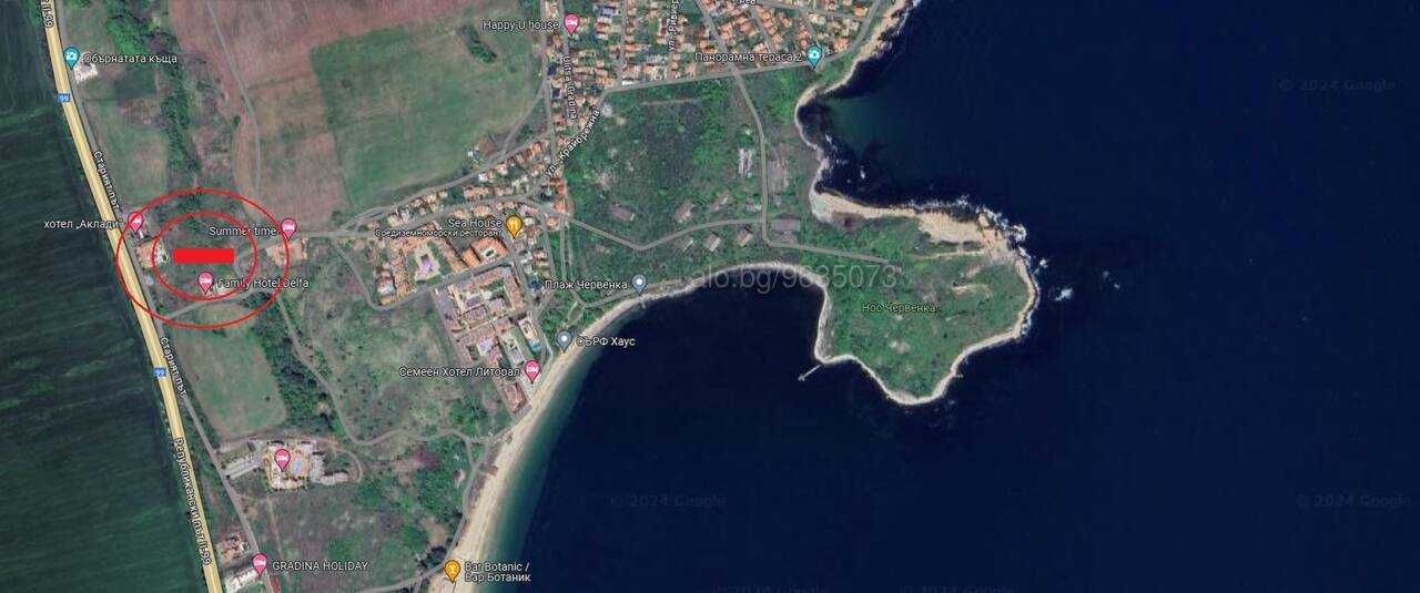 Парцел до морето Аклади (къмпинг Градина) гр. Черноморец 2543 кв.м