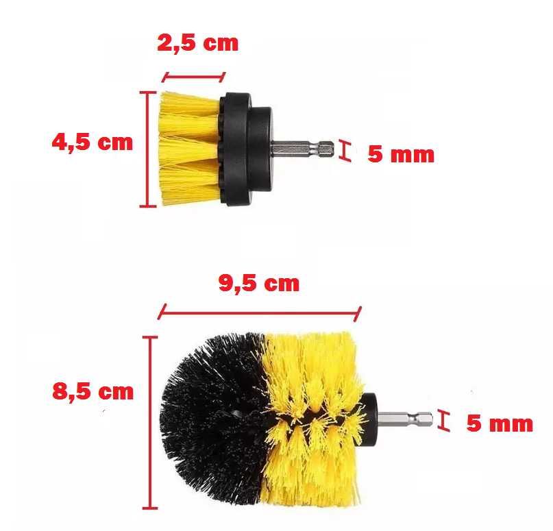 Set 2 Perii Mocheta & Uz Caznic/Profesional cu Adaptor Bormasina