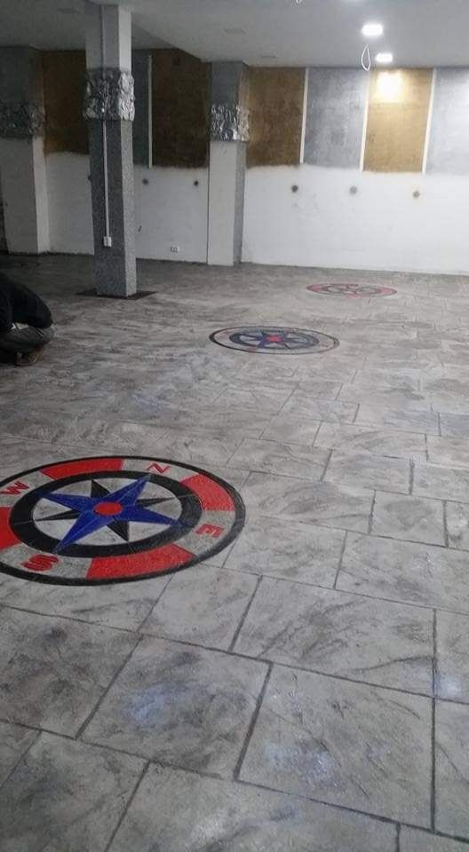 Beton amprentat elicopterizat casă construcții pavaj tencuială pavele