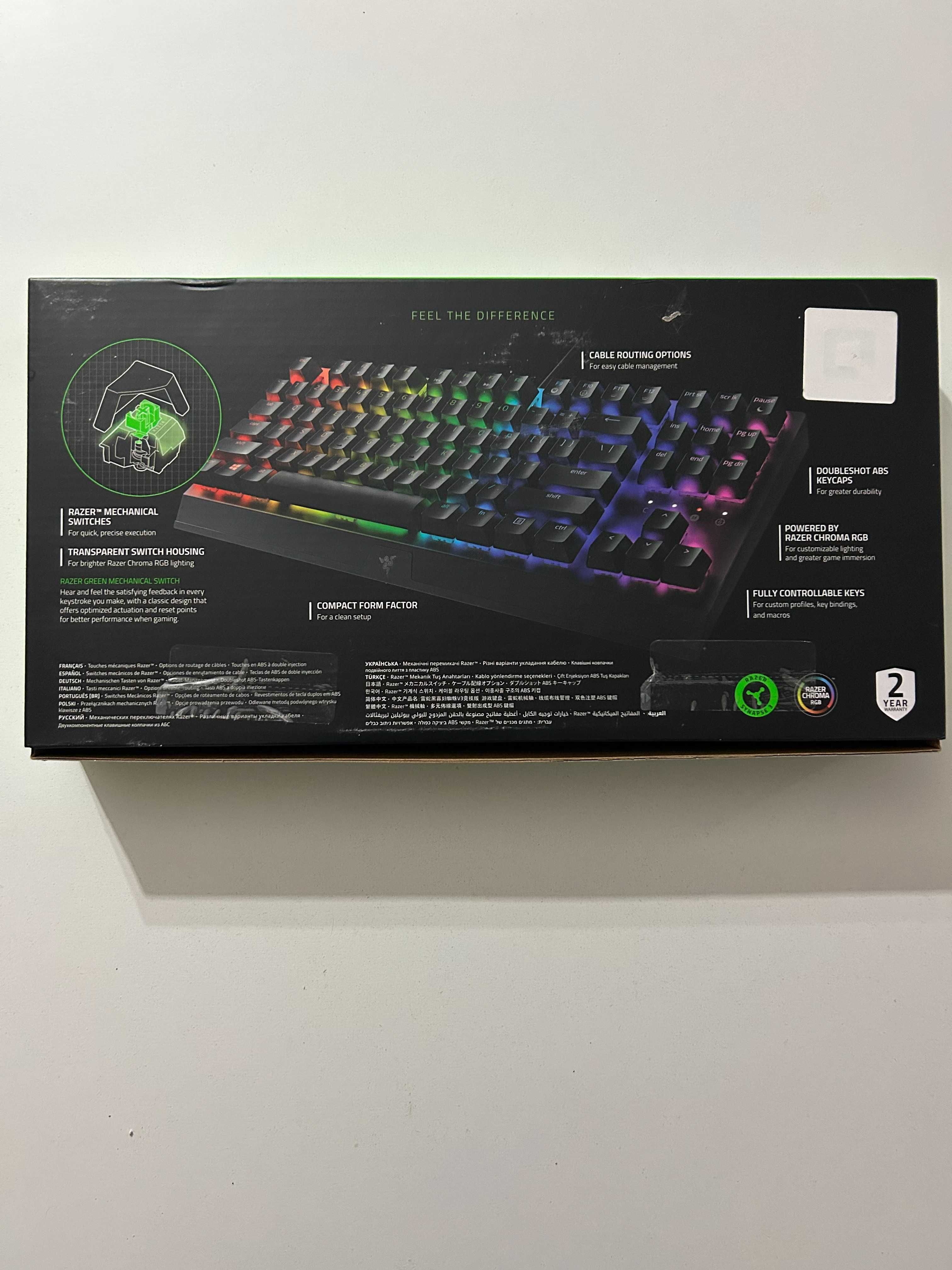 Геймърска механична клавиатура Razer BlackWidow V3 Tenkeyless Черна