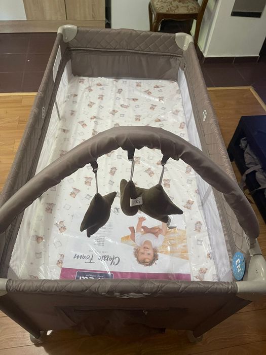 Patut pliabil  Chipolino Luna pastel plus saltea Lorelli noua