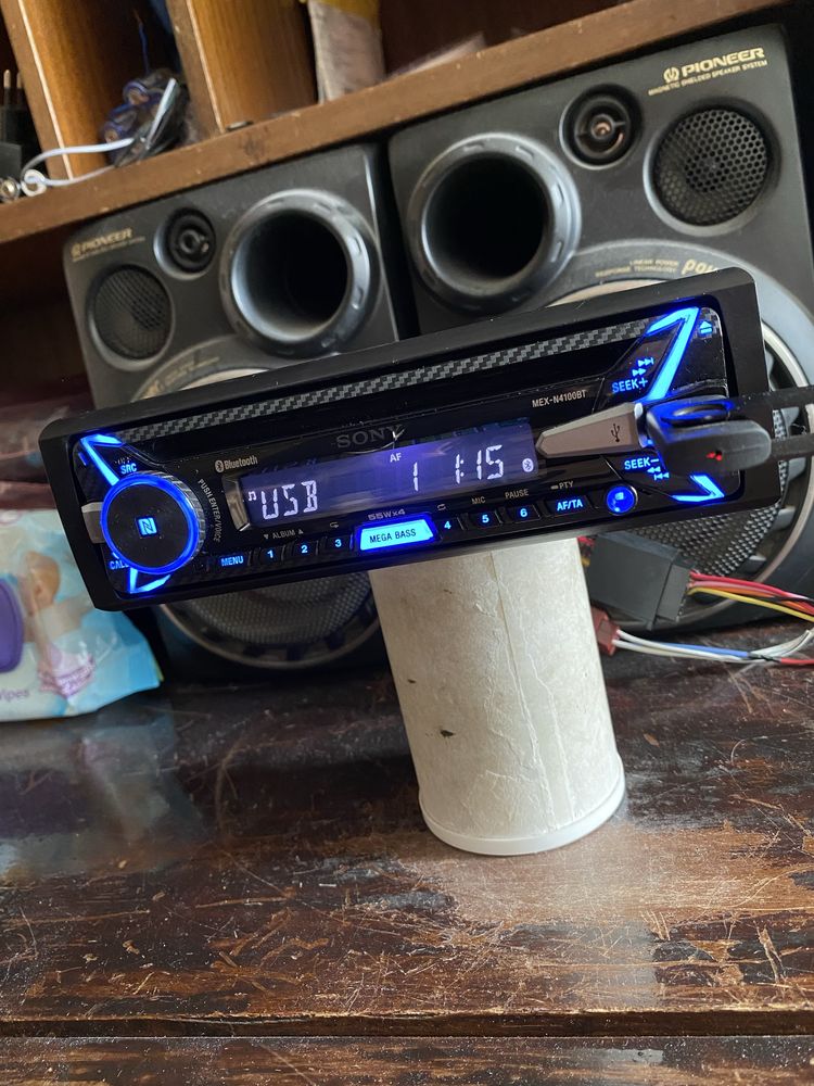 SONY MEX-N4100BT - 4X55W - Bluetooth, USB, CD плеър за кола сд, радио