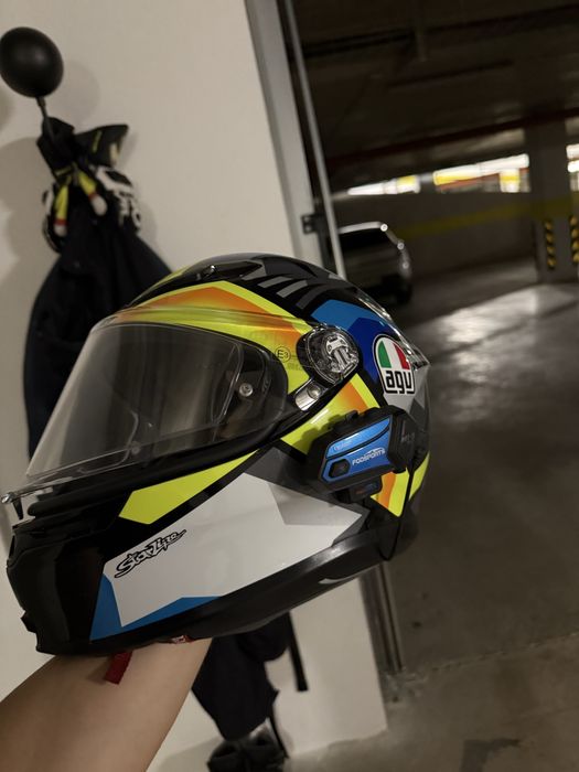 Каска AGV K6 joan black/blue/yellow