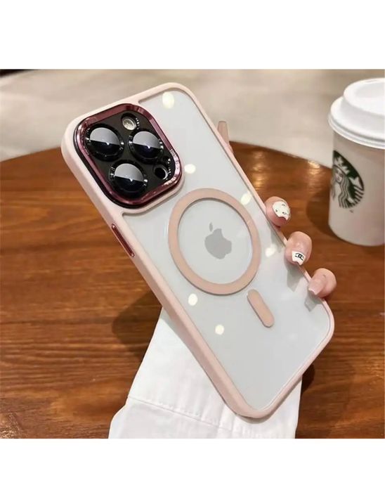 Iphone 13/14/15/16/17 PRO MAX PLUS AIR Husa Magsafe Spate Fumuriu Came