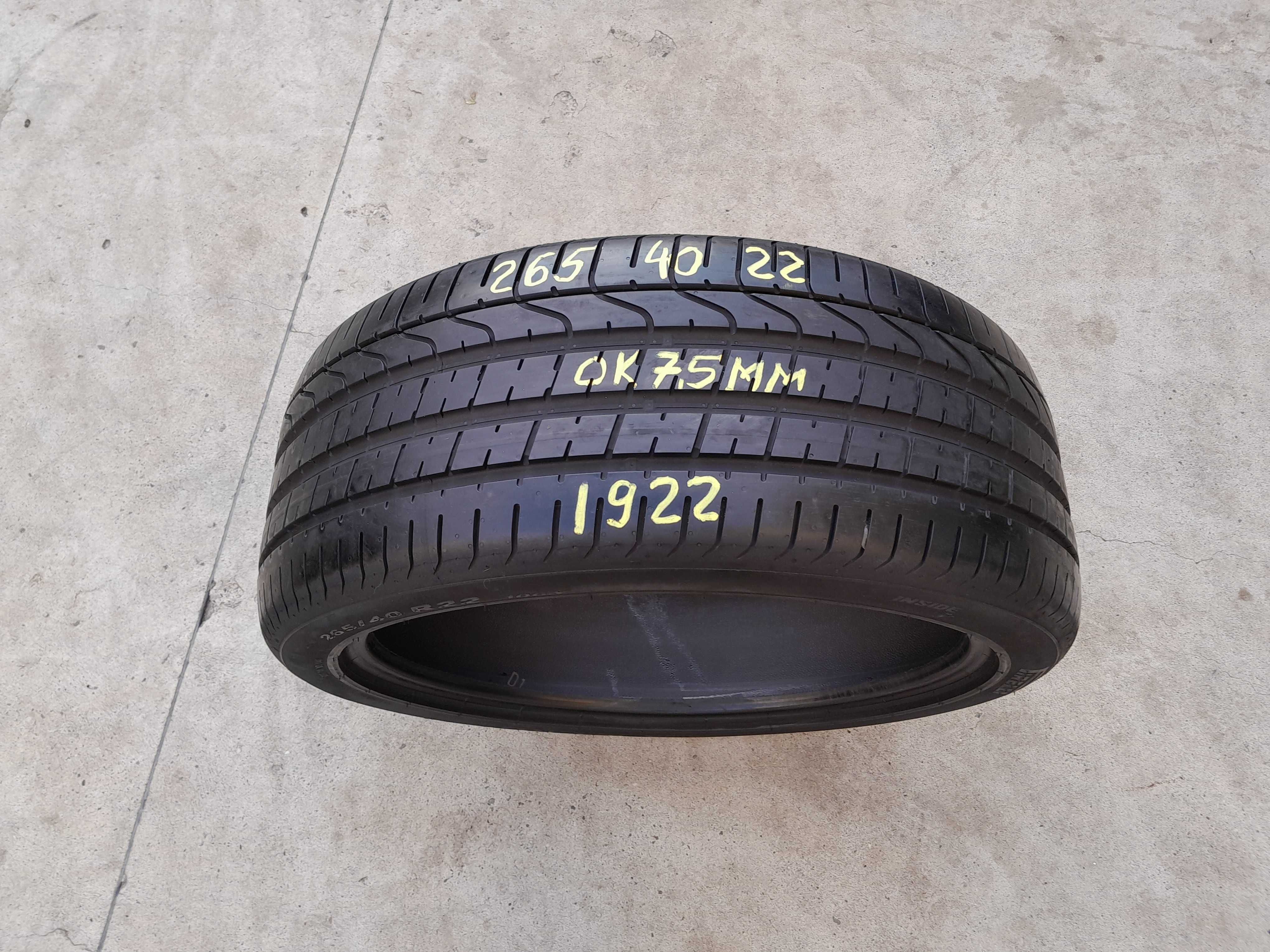 O anvelopa vara 265 40 22 pirelli p zero LR profil 7,5 mm dot 2022