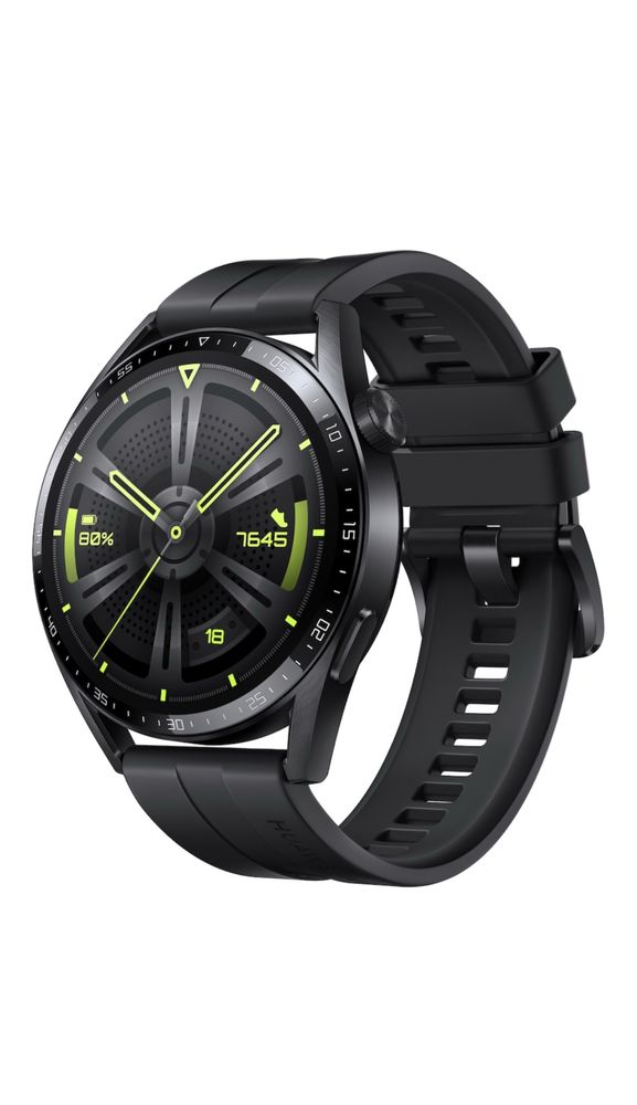 Смарт часовник Huawei Watch GT3, 46 mm, Fluoroelastomer Strap, Black
