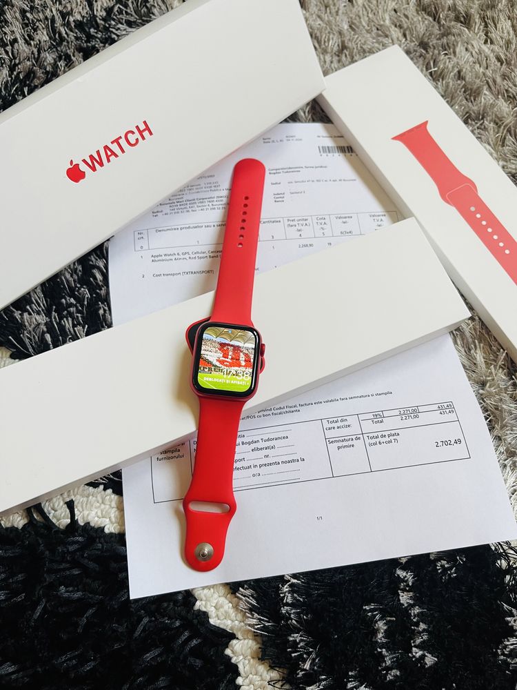 Apple watch (iWatch) Seria 6 (GPS+CELLULAR) 44mm Red Edition