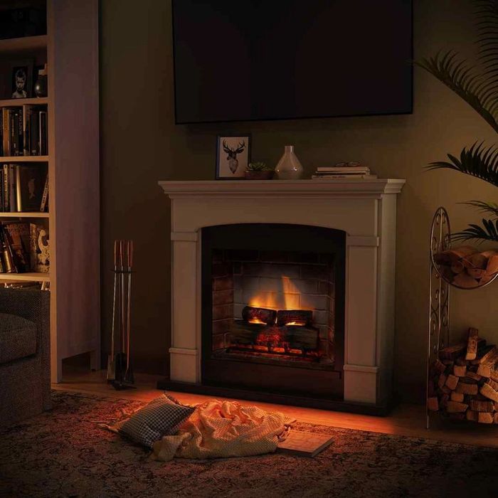 Helmi Pure White semineu electric PowerFlame 2