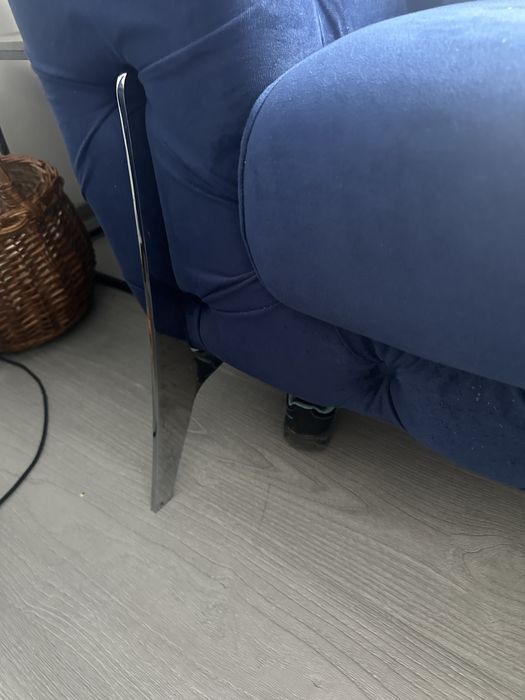 Set Canapea + 2 fotolii de catifea premium si picioare metalice