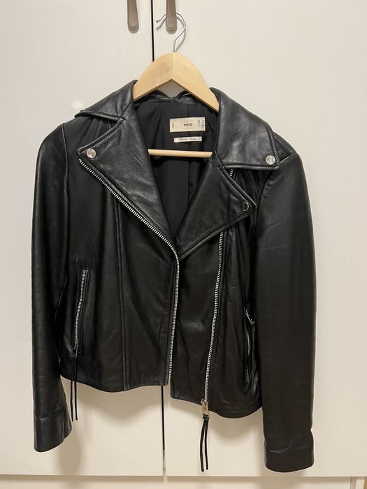 Geaca piele naturala Mango XS