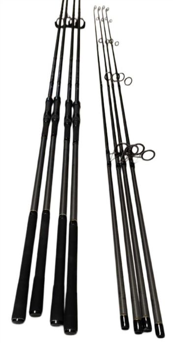 Set 4 Lansete 3,90m,4 Mulinete Tambur 10.000,Long Cast,Rod Pod Echipat