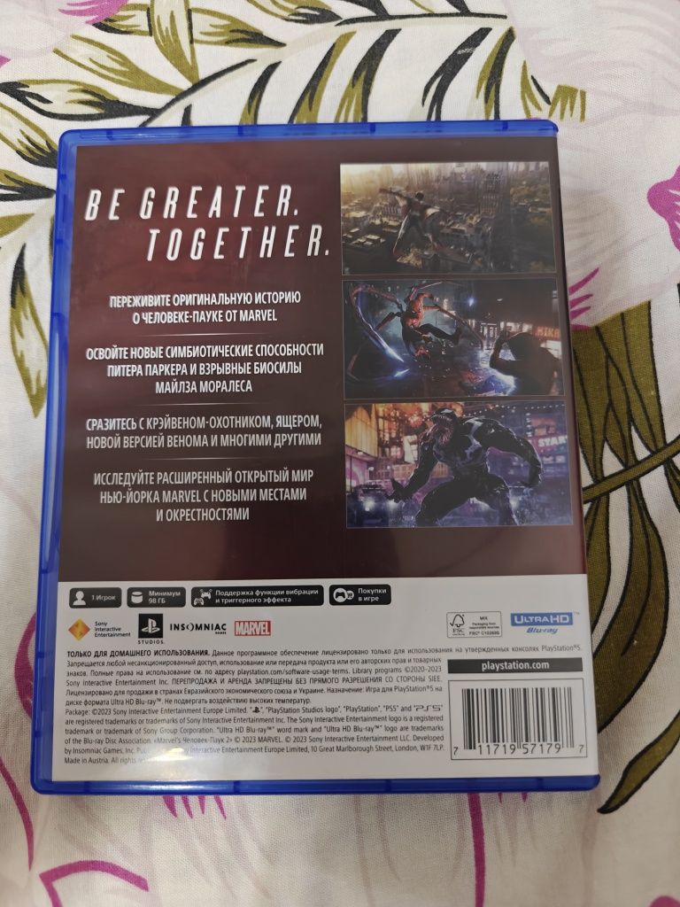 Продам Человек паук 2 Spiderman 2 ps5 в отличном состоянии!