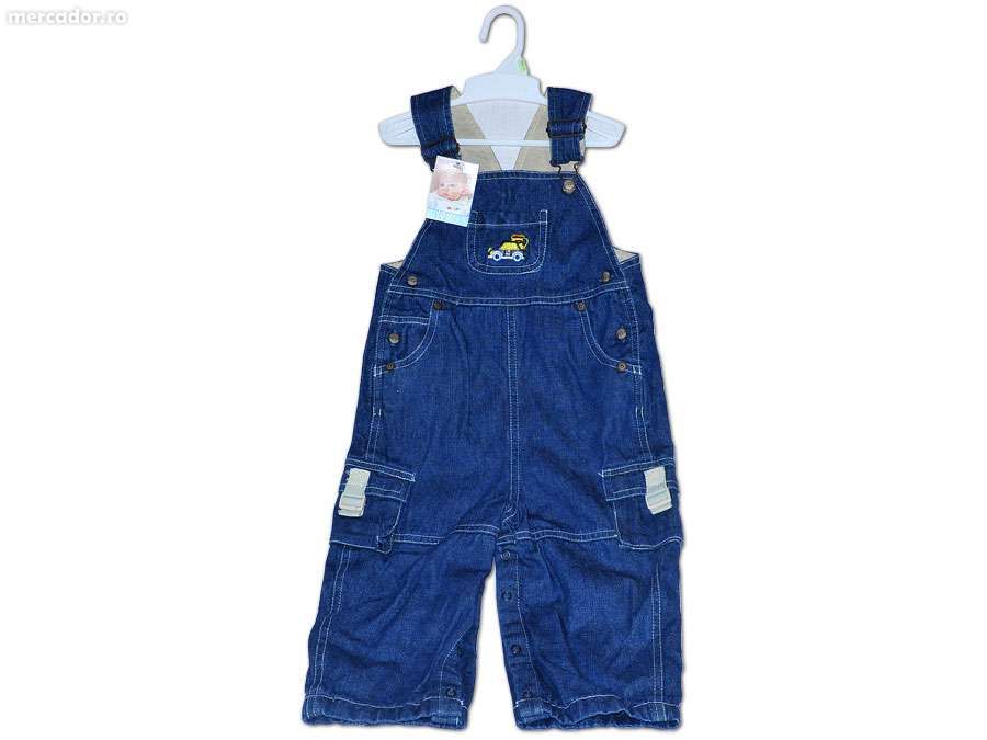 Salopeta Jeans cu bretele pentru baieti