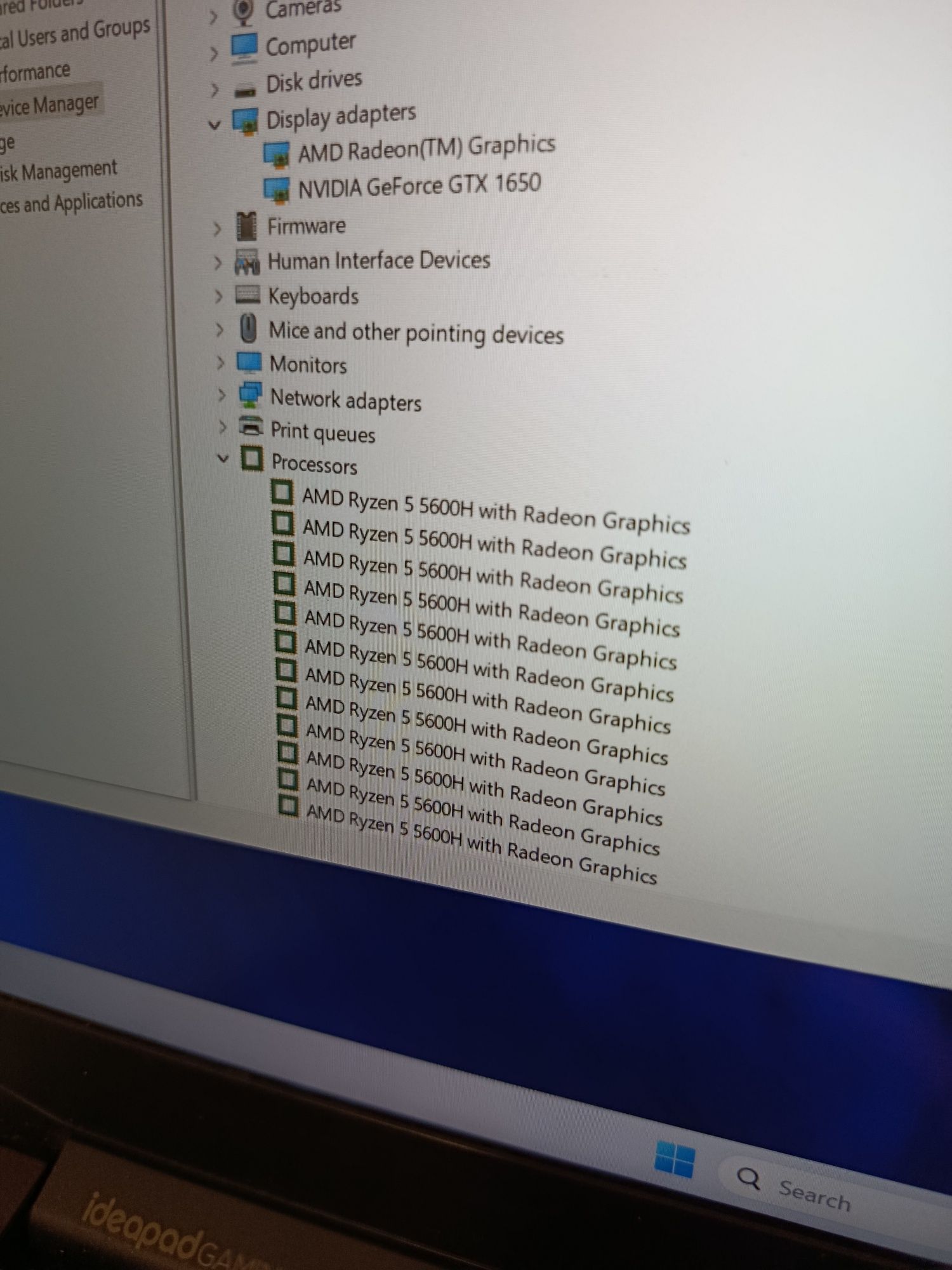 Laptop Ryzen 5 5600H 32GB GTX 1650 Ssd 512gb Baterie 2-4ore