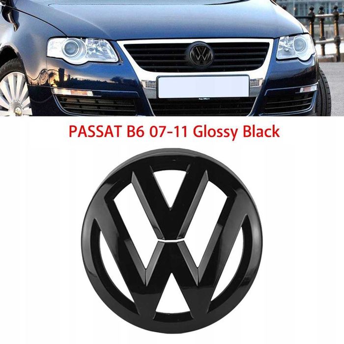 Set 2 Embleme Fata Spate Negru Lucios Volkswagen VW Passat B6, 2007-11