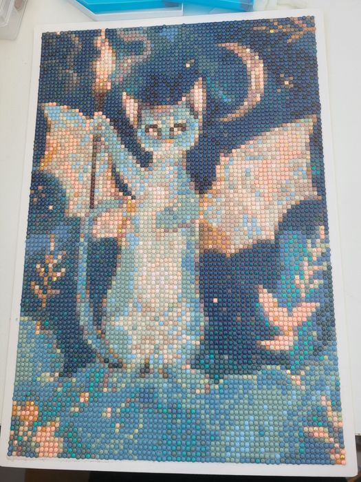 Алмазная мазайка с котёнком